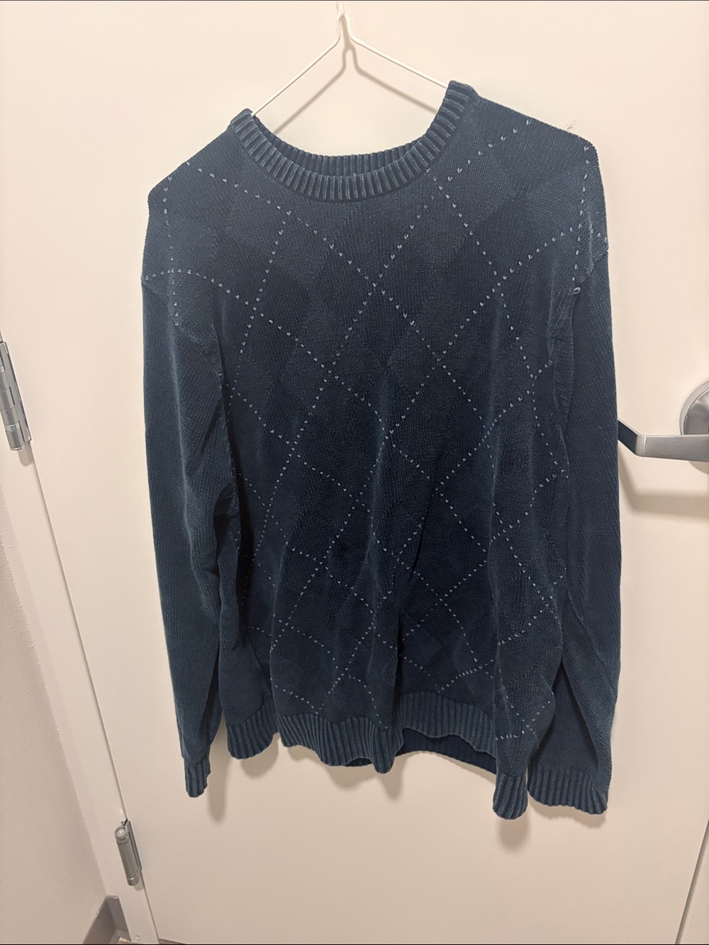 Y2K Dockers Navy Cotton Textured Crewneck Sweater